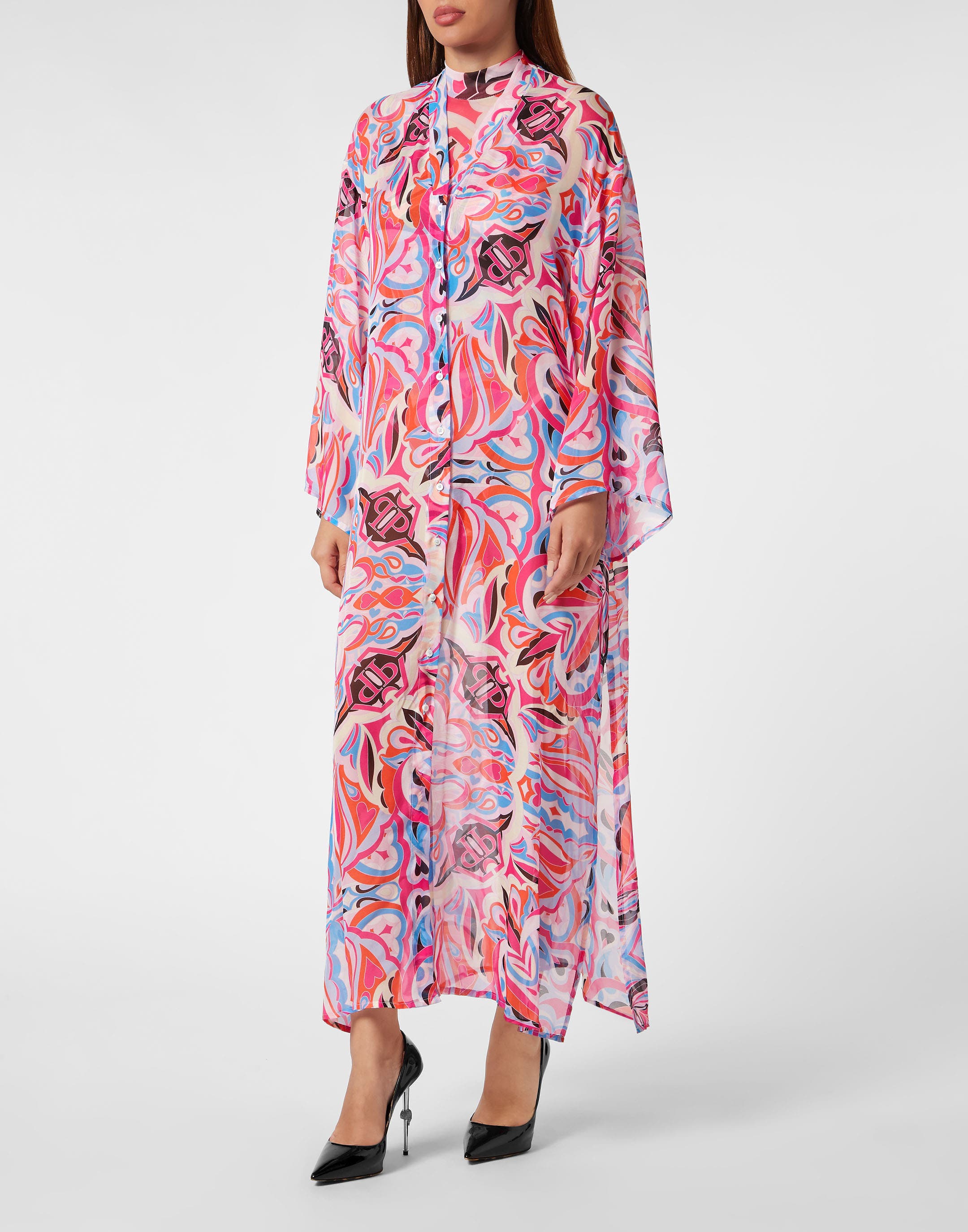 PHILIPP PLEIN Chiffon Seta Kaftan Women (Women) | Nordstrom