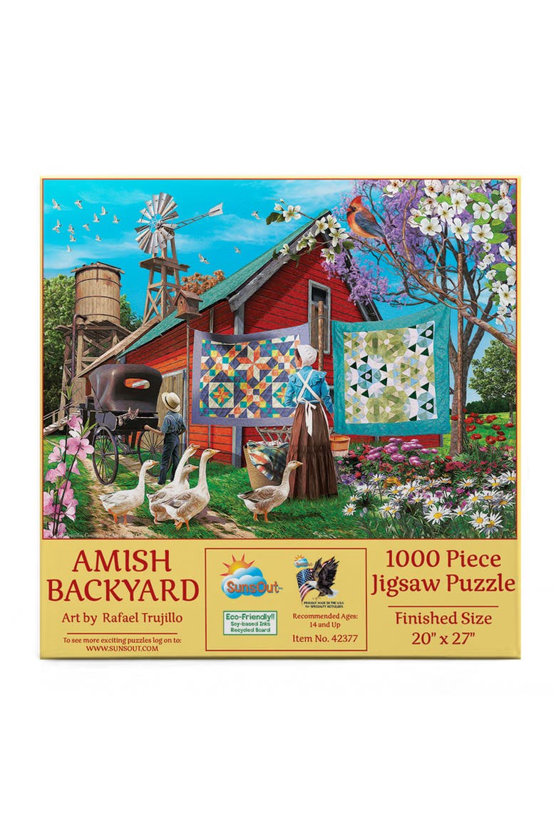 Amish Backyard 1000 piece Jigsaw Puzzle for Adults, Alternate, color, Multicolor