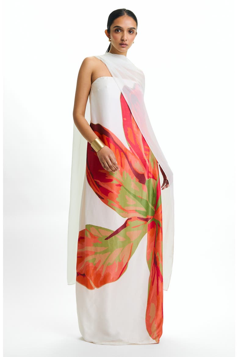 Tubi Twa Strapless Dress Sira Rose With Shawl, Alternate, color, Sira Rose