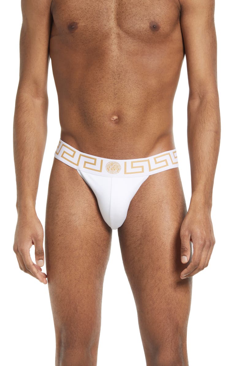 Versace Greca Border Jockstrap, Main, color,