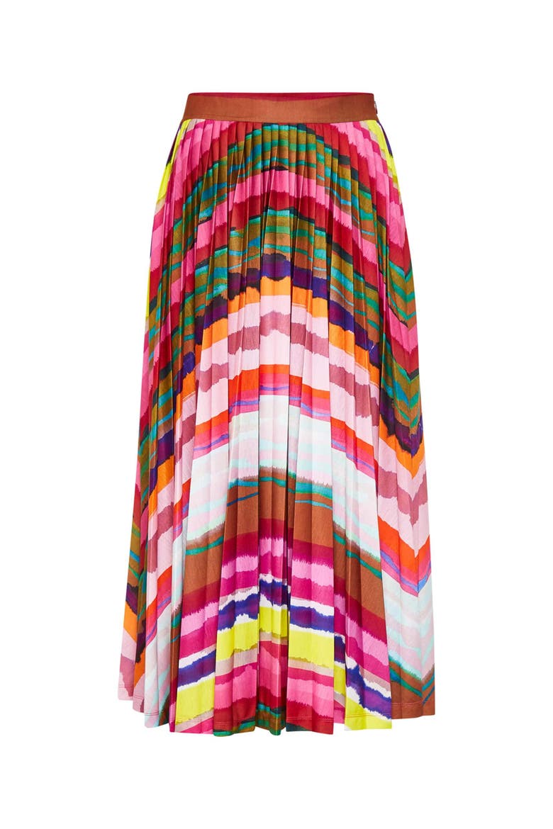 Multicolour Plissee Jersey Skirt, Main, color, Multicolour