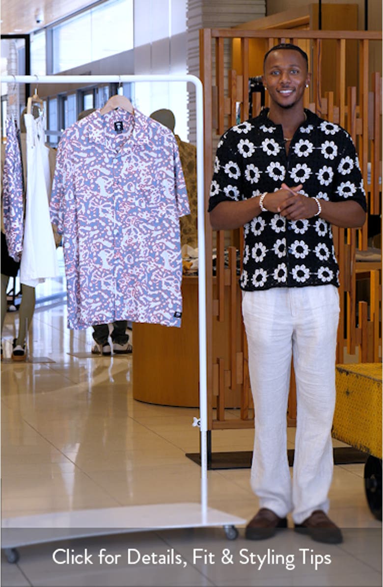 Ashford Abstract Print Stretch Cotton Shorts, sales video thumbnail