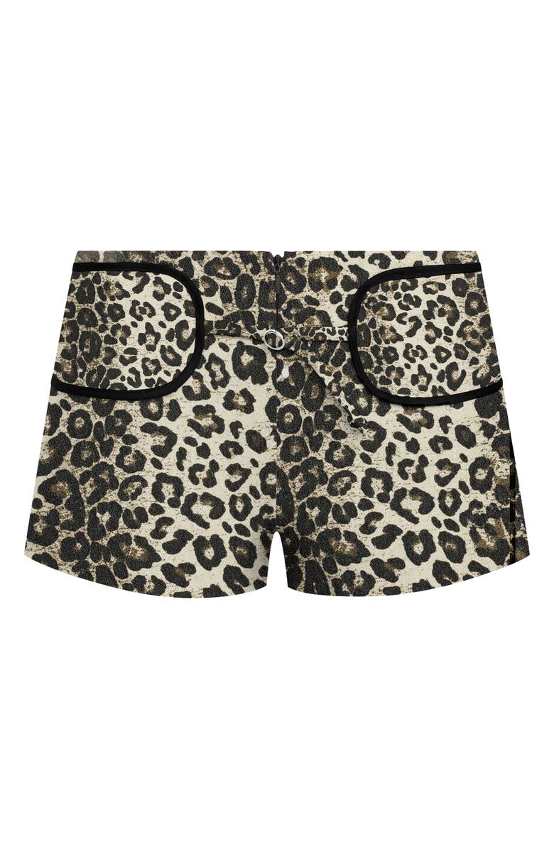 LIONESS Soho Leopard Print Shorts, Alternate, color, Leopard