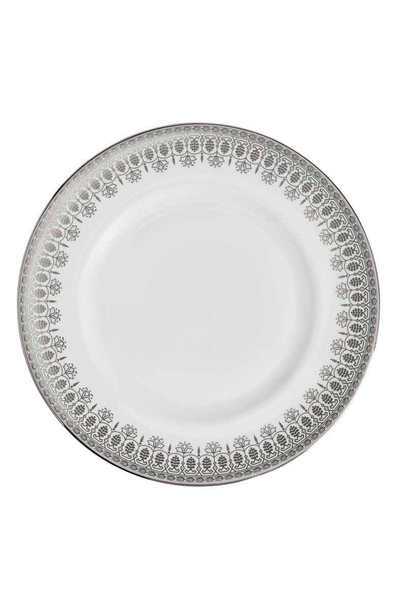 Wedgwood Silver Tonquin Bone China Plate, Main, color, Silver