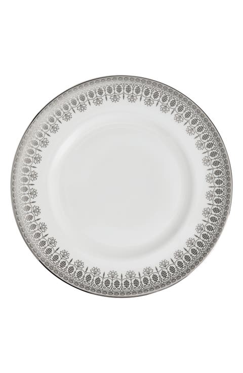 Silver Tonquin Bone China Plate