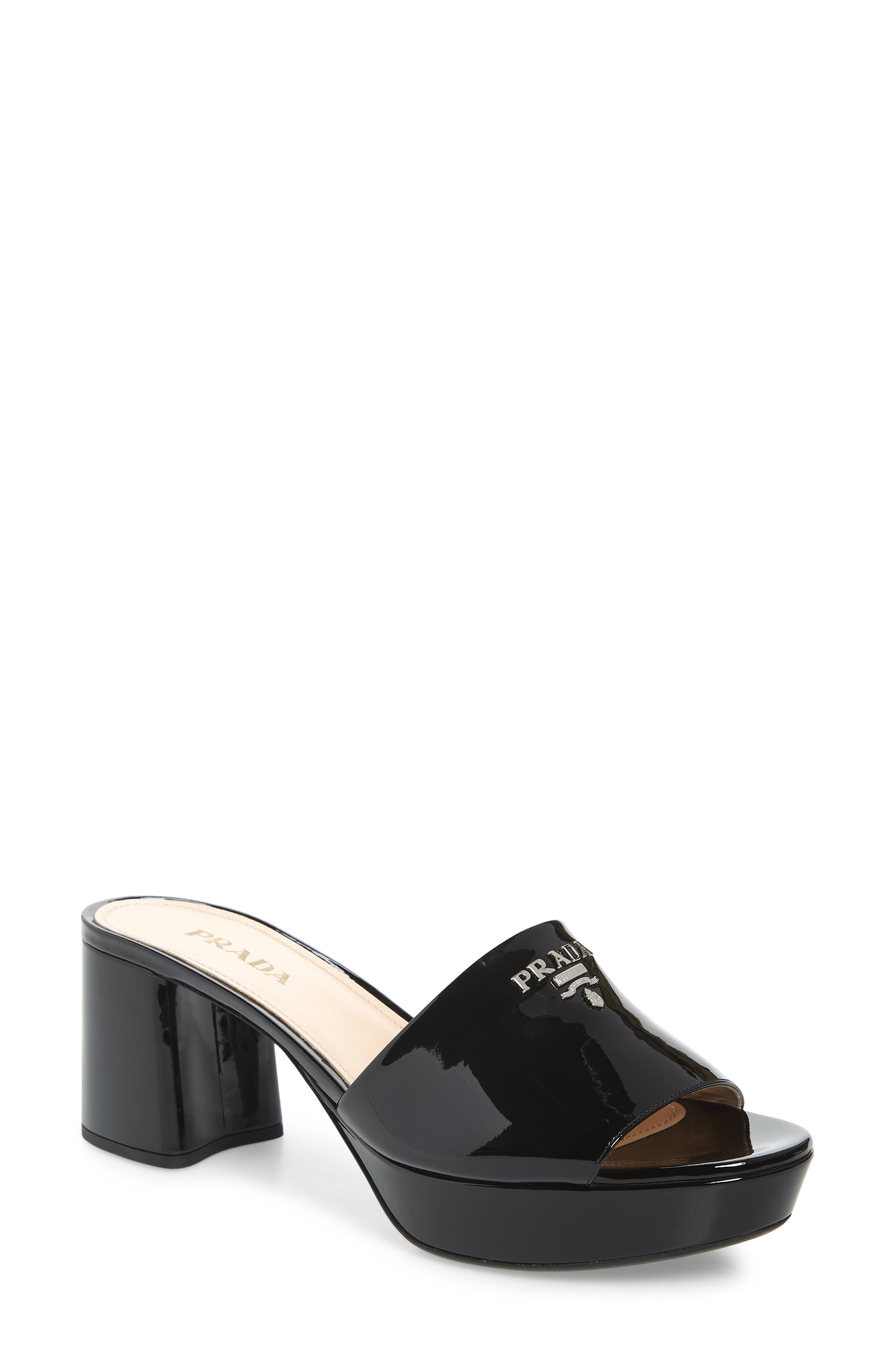 Prada Platform Slide Sandal, Main, color, 