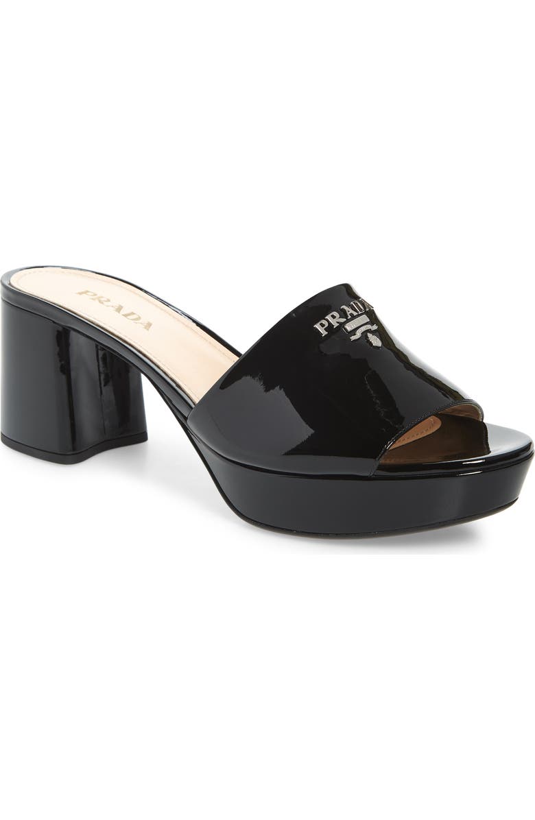 Prada Platform Slide Sandal, Main, color,