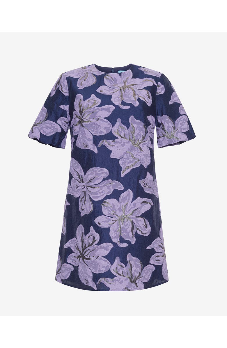 Draper James Lucinda Puff Sleeve Dress, Alternate, color, Nassau Navy Multi