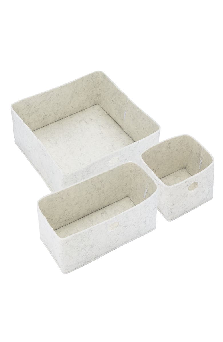 Parker Baby Co. 3 Pack Felt Drawer Organizers, Main, color, White