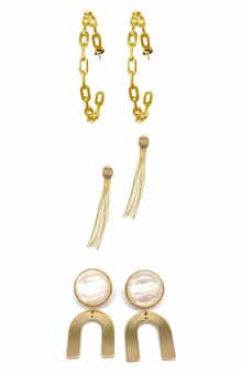 3-Piece Assorted Earrings Set