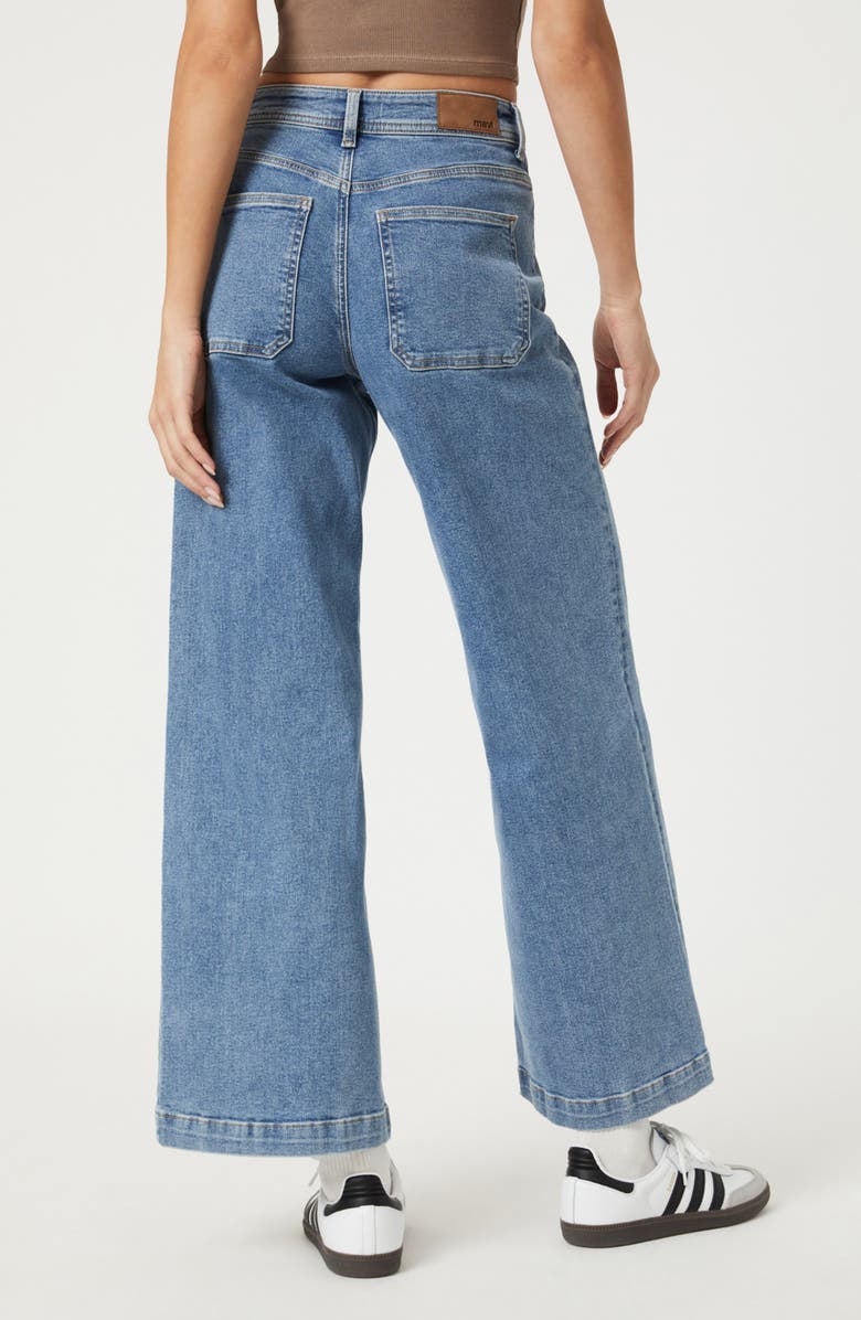 Mavi Jeans Paloma Marine Patch Pocket High Waist Wide Leg Jeans, Alternate, color, 