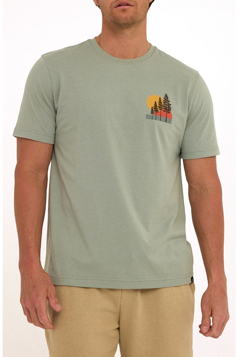 Forest Sunset Graphic T-Shirt, Main, color, WASABI