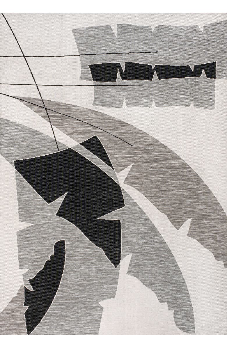 JONATHAN Y Shelby Coastal Vintage Abstract Palm Leaf Indoor/Outdoor Area Rug, Main, color, Gray/Cream