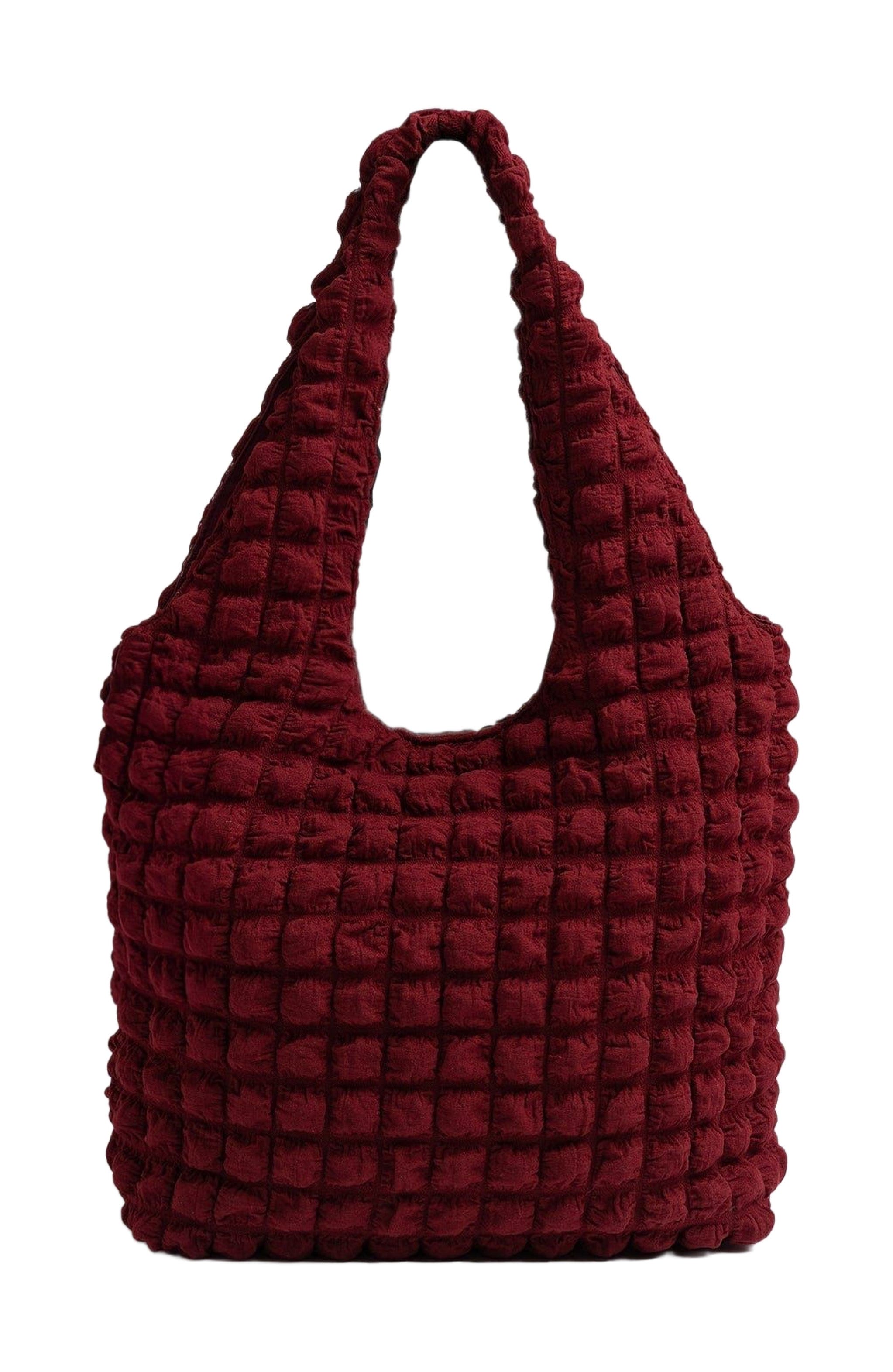 Saint + Sofia Soho Shoulder Tote Bag, Alternate, color, Burgundy