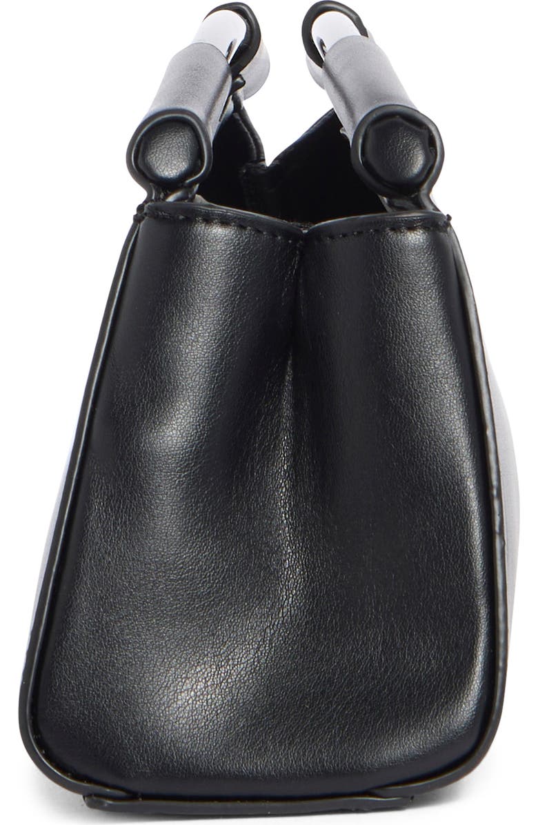 BCBG Curved Hardware Handle Clutch, Alternate, color, Black