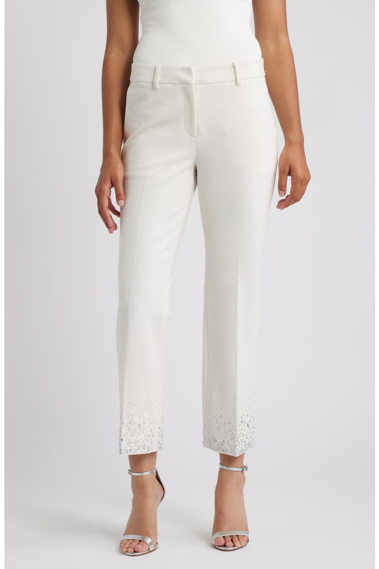 Crop Flare Pants, Main, color, WHITE DOVE