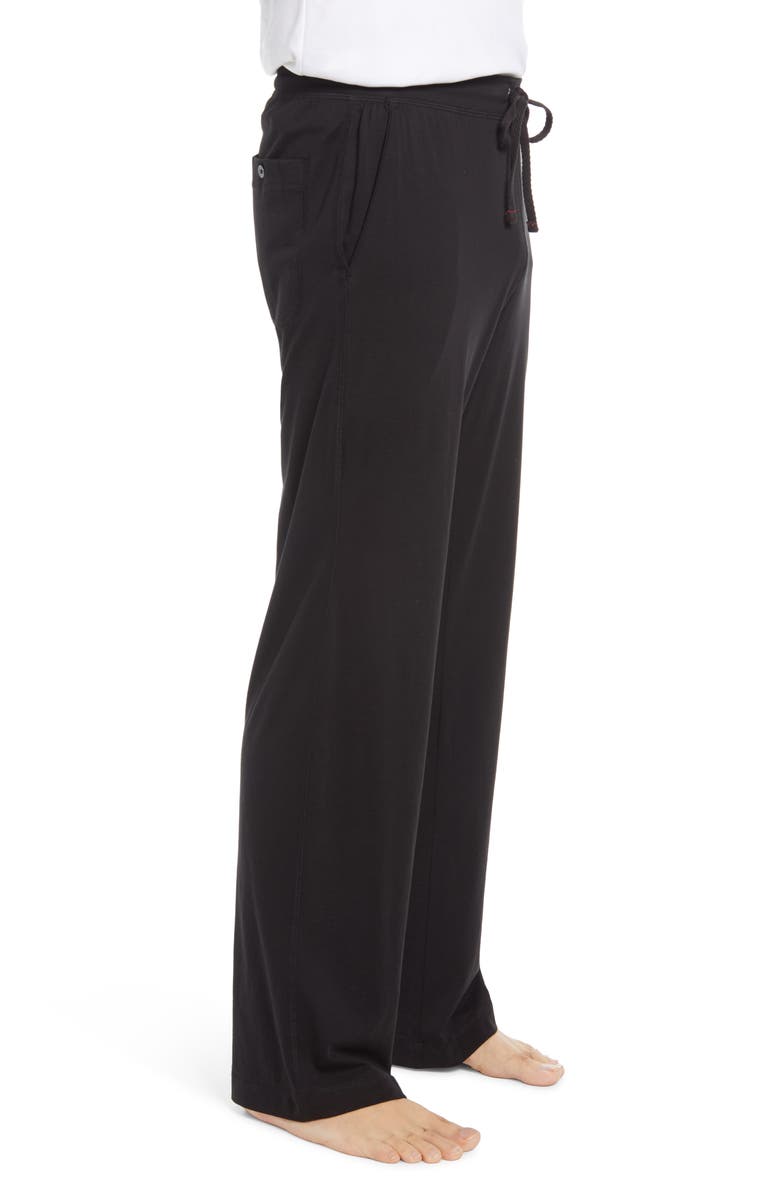 Daniel Buchler Peruvian Pima Cotton Lounge Pants, Alternate, color, Black