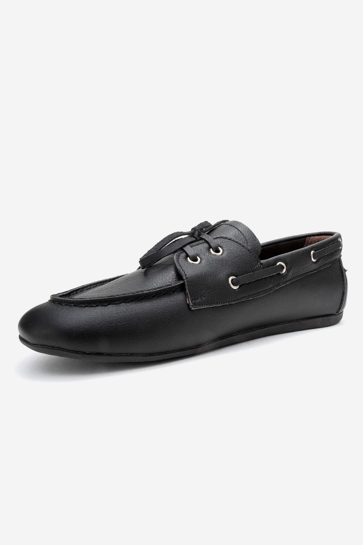 Forever & Always Shoes Serelis Leather Lace Up Loafer, Alternate, color, Black Leather