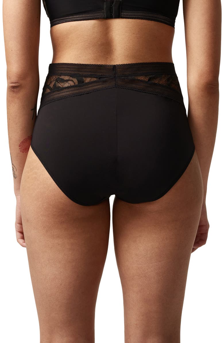 Chantelle Lingerie True Lace High Waist Briefs, Alternate, color, 