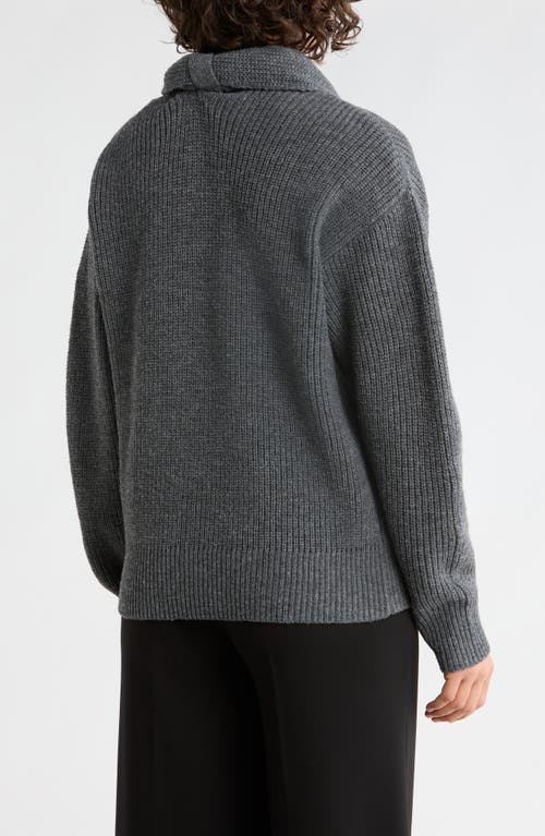 Vigoss Scarf Neck Sweater In Gray