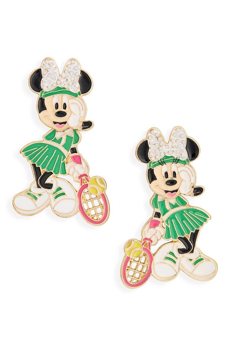 Disney Minnie Tennis Drop Earrings, Alternate, color, MULTI