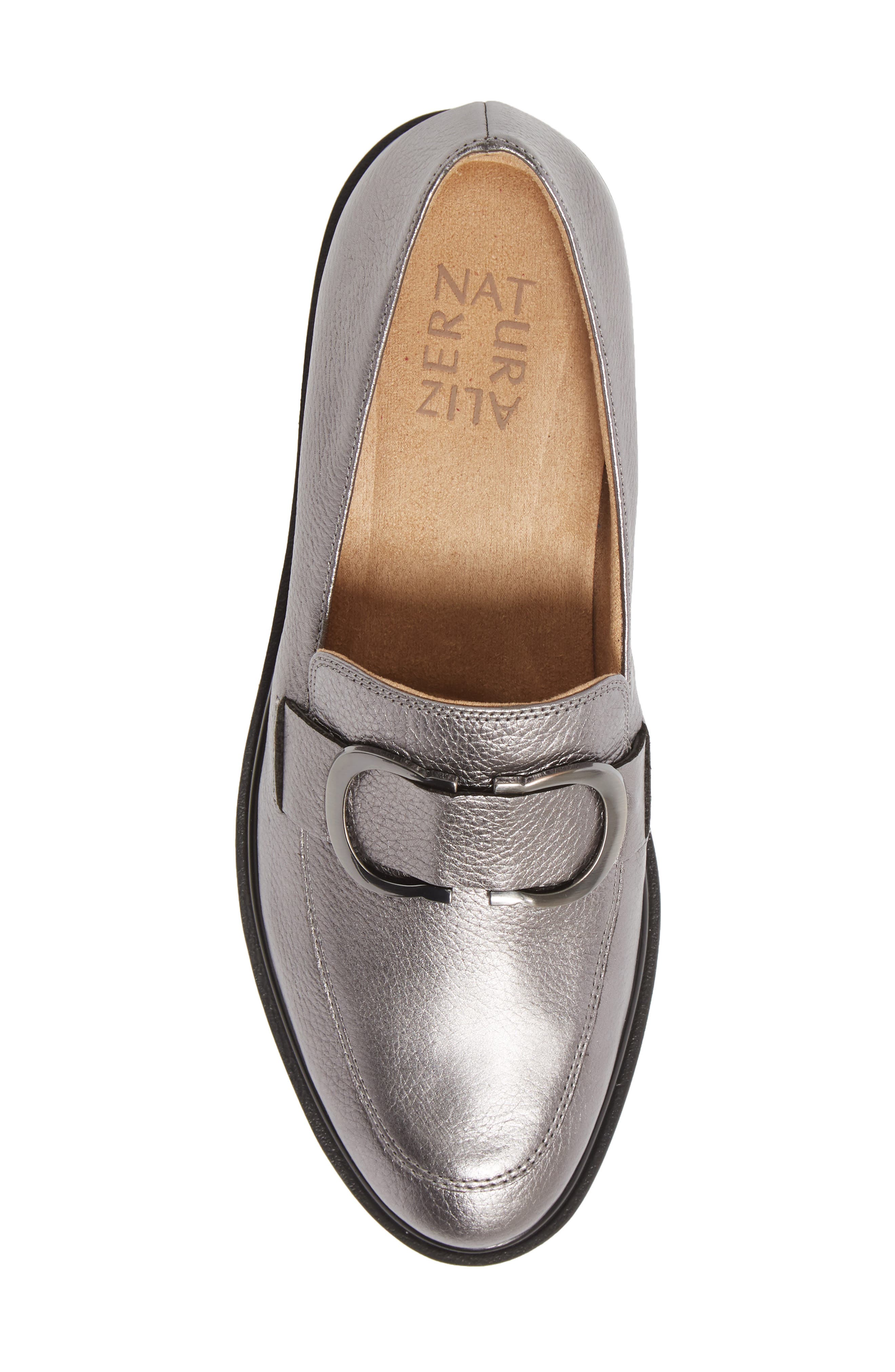 Somerset Wedge Loafer, Alternate, color, PEWTER LEATHER