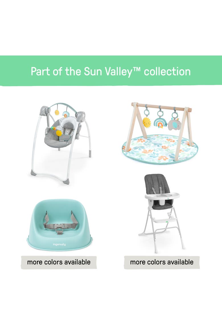 Sun Valley Wooden Toy Arch & Baby Play Mat, Alternate, color, BABY BLUE