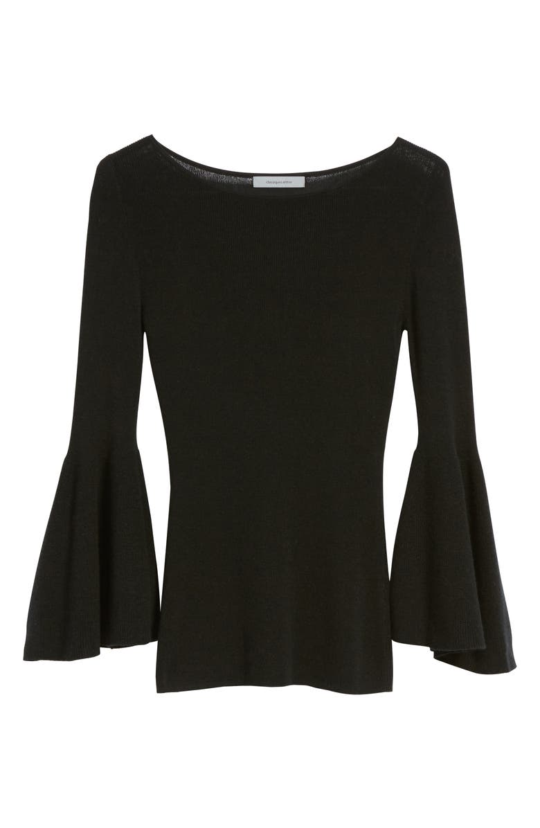 Classiques Entier<sup>®</sup> Bell Sleeve Silk & Cashmere Sweater, Alternate, color, 