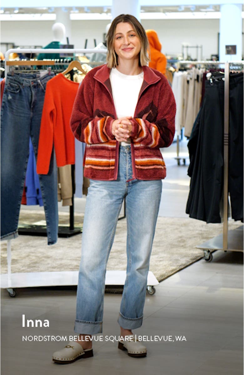 x B. Yellowtail Mountain Sunrise High Pile Fleece Jacket, sales video thumbnail