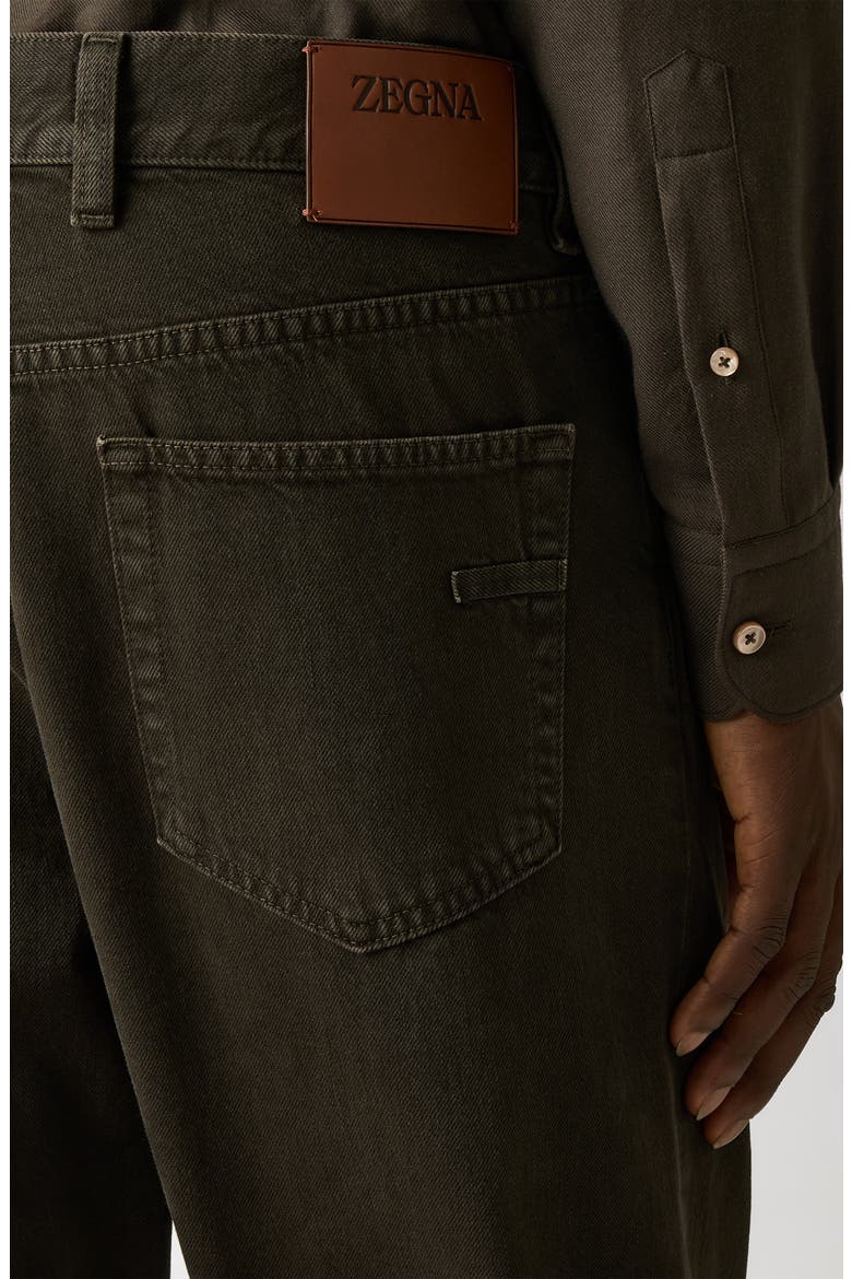 City Straight Leg Jeans, Alternate, color, DARK OLIVE GREEN