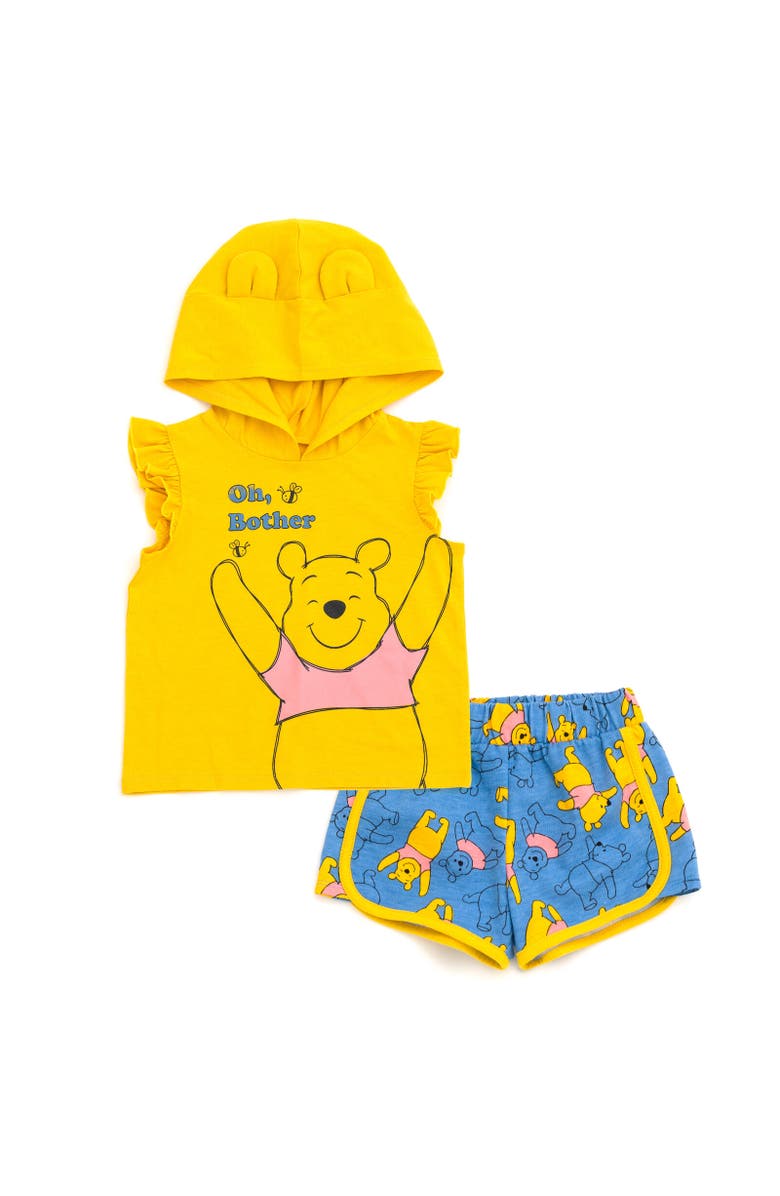 Disney Winnie the Pooh Cosplay Tank Top & Shorts Set, Main, color, Yellow