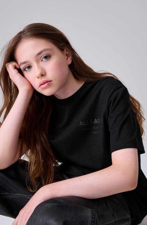 Smallsaints By Allsaints Kids' Underground Sequin Logo Cotton Graphic T-shirt In Black