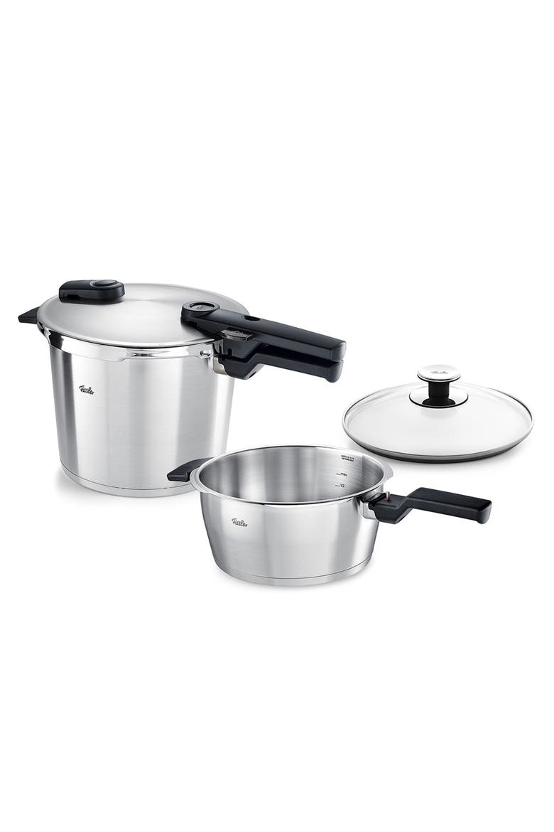 Vitaquick Premium Set, Pressure Cooker with Glass Lid, Main, color, Stainless Steel