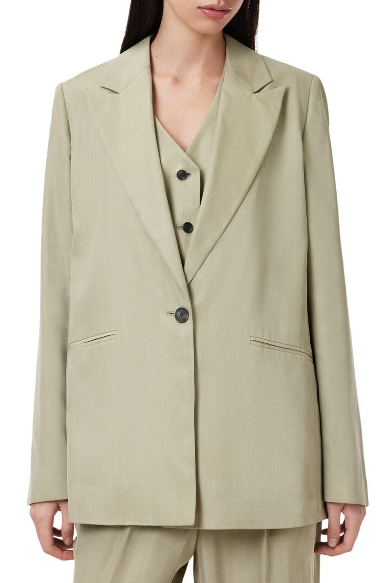 AllSaints Averie Blazer, Main, color,