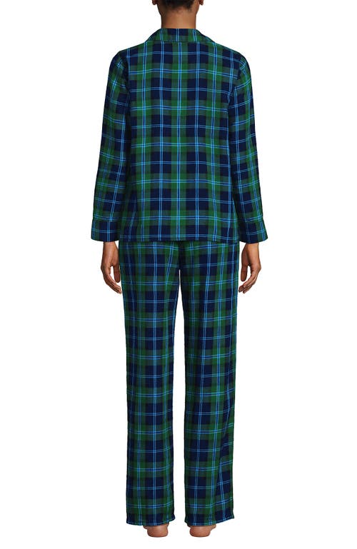 Lands' End Flannel 2 Piece Pajama Set In Multi