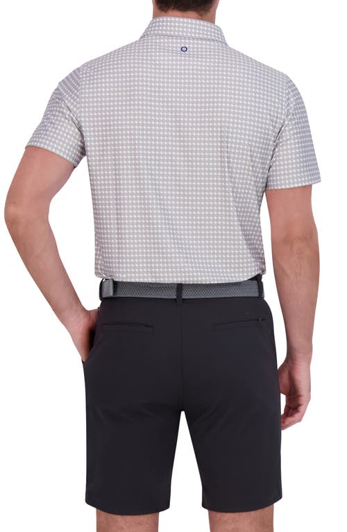 Ben Sherman Optic Geo Tech Jersey Golf Polo In Lavender