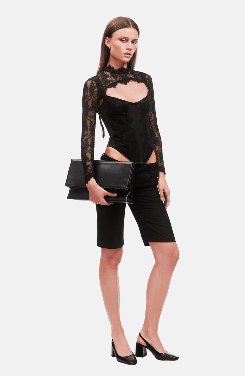 OW Collection Brisa Corset Top, Alternate, color, Black