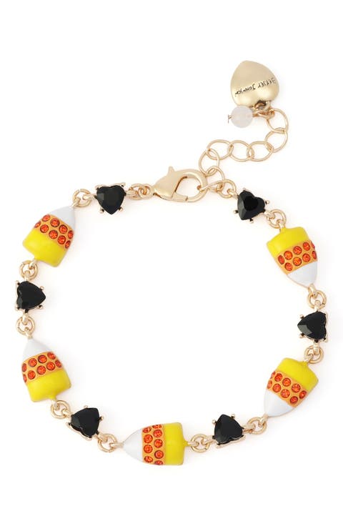 Candy Corn Charm Bracelet