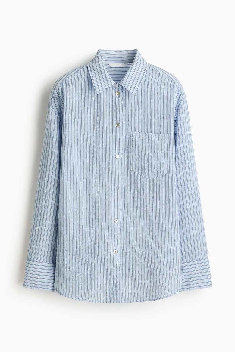 Oversized Shirt, Alternate, color, Light blue/striped