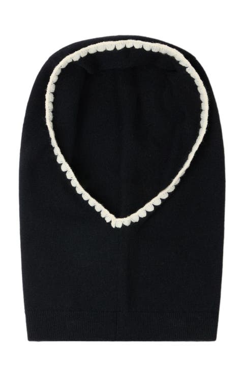 Ribbed knit balaclava