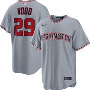 Nike Men's Nike James Wood Gray Washington Nationals Road Replica Jersey