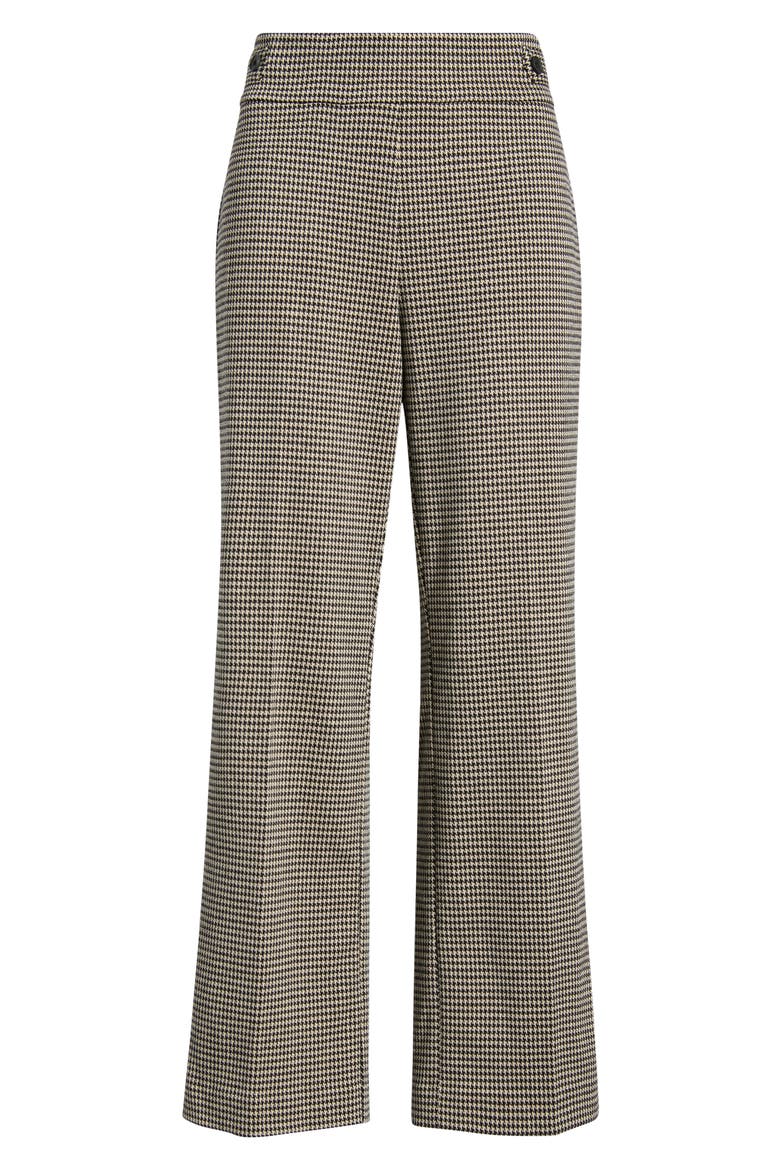 Houndstooth Side Tab Pull On Trousers, Alternate, color, ANNE BLACK/ VICUNA
