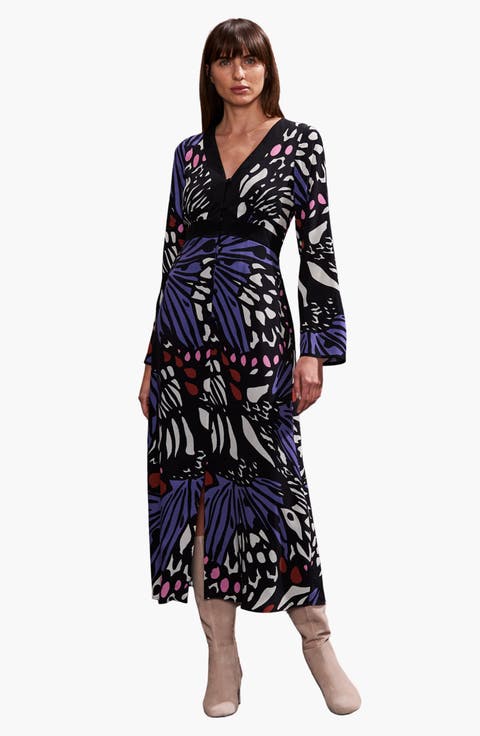 Butterfly Button Through Dress