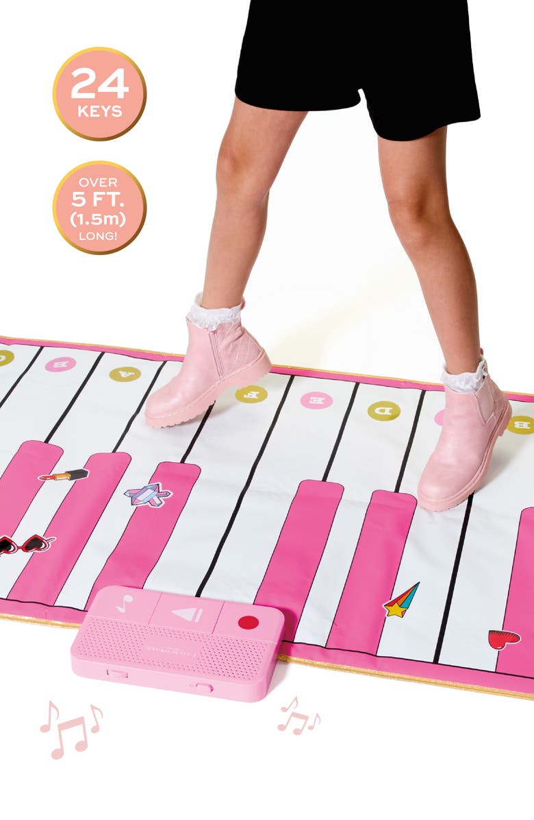 FAO Schwarz Toy Piano Dance Mat, Alternate, color, Light/ Pastel Pink