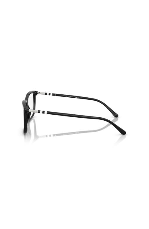 Polo Ralph Lauren 55mm Rectangle Optical Glasses In Black