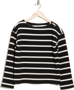 rag & bone Irina Textured Stripe Long Sleeve Top
