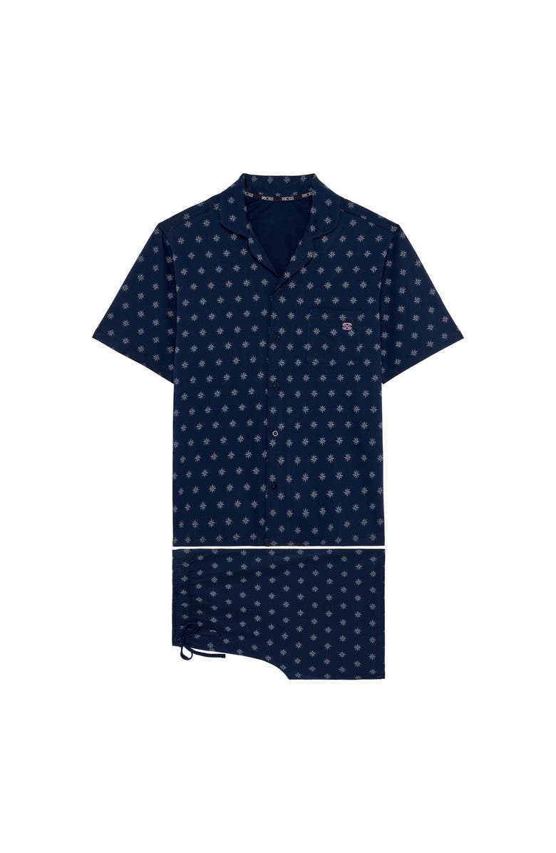 HOM Indio Short Sleepwear, Main, color, Navy Print