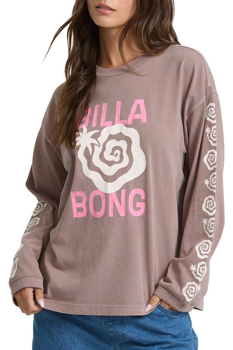 That's a Trip Long Sleeve Cotton Jersey Graphic T-Shirt, Main, color, ACORN
