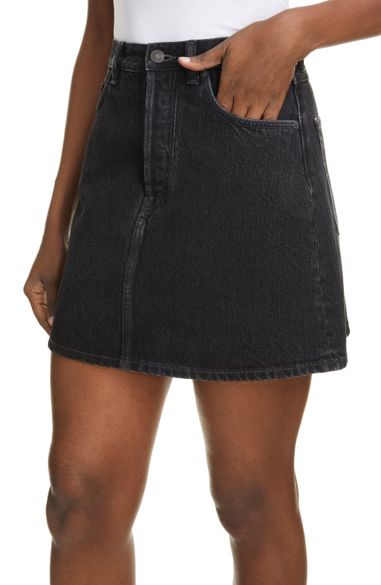 Acne Studios Denim Mini Skirt, Alternate, color,