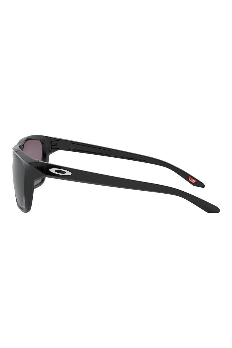 Sylas 57mm Rectangle Sunglasses, Alternate, color, BLACK